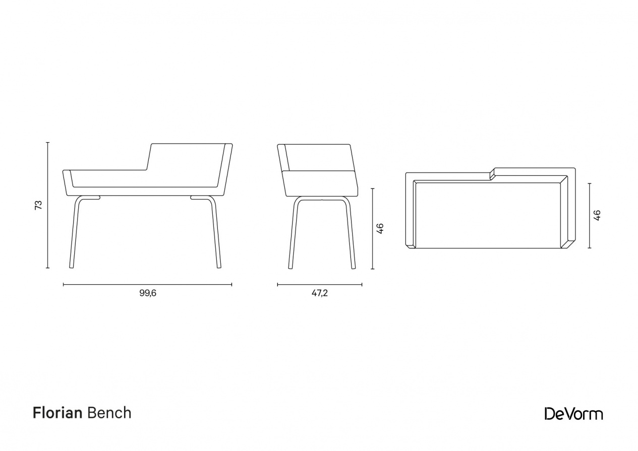 Florian Bench | Technical drawing preview