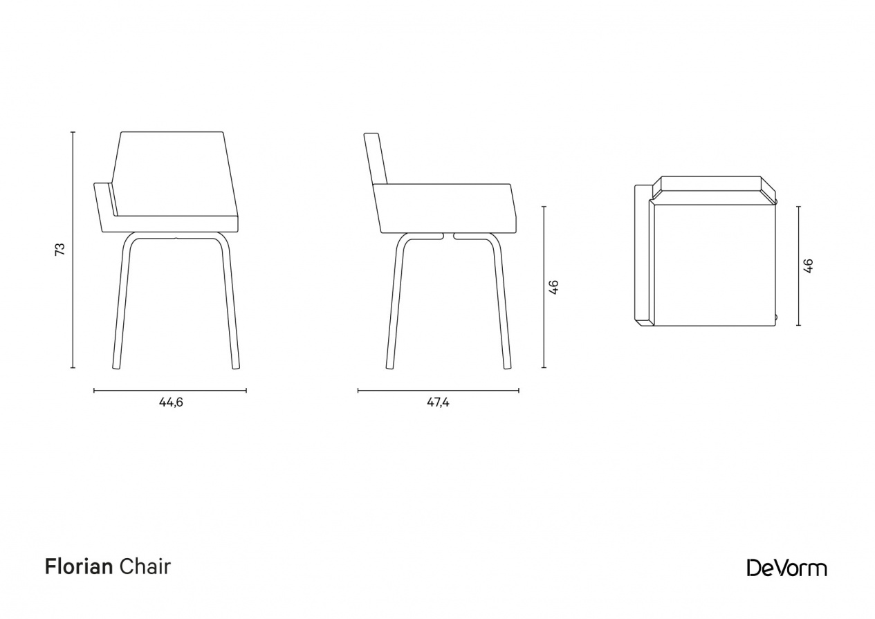 Florian Chair | Technical drawing preview