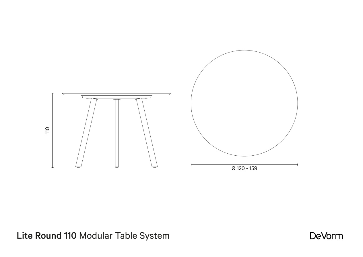 Lite Round 110 Modular Table System preview