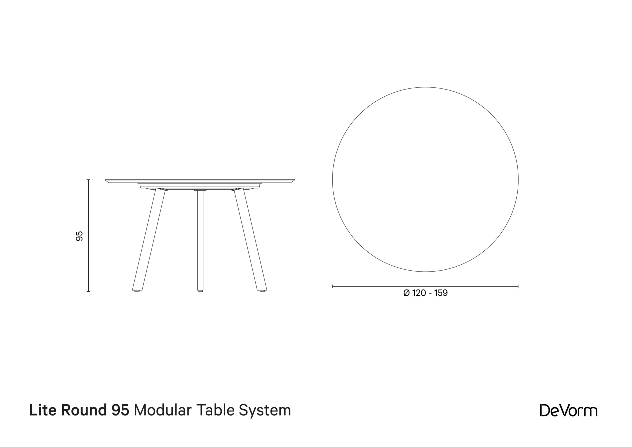 Lite Round 95 Modular Table System preview