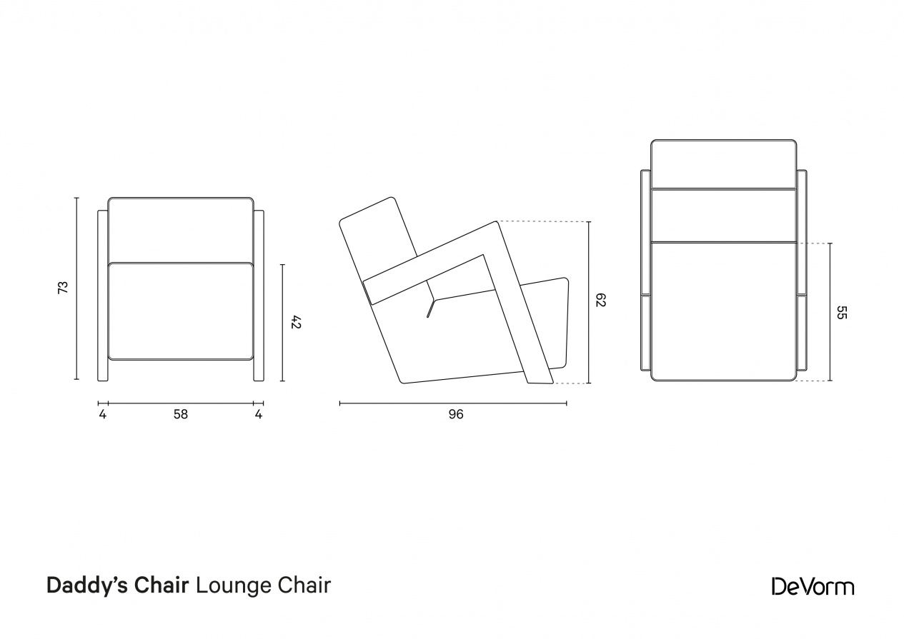 Daddy's Chair | Technical drawing preview