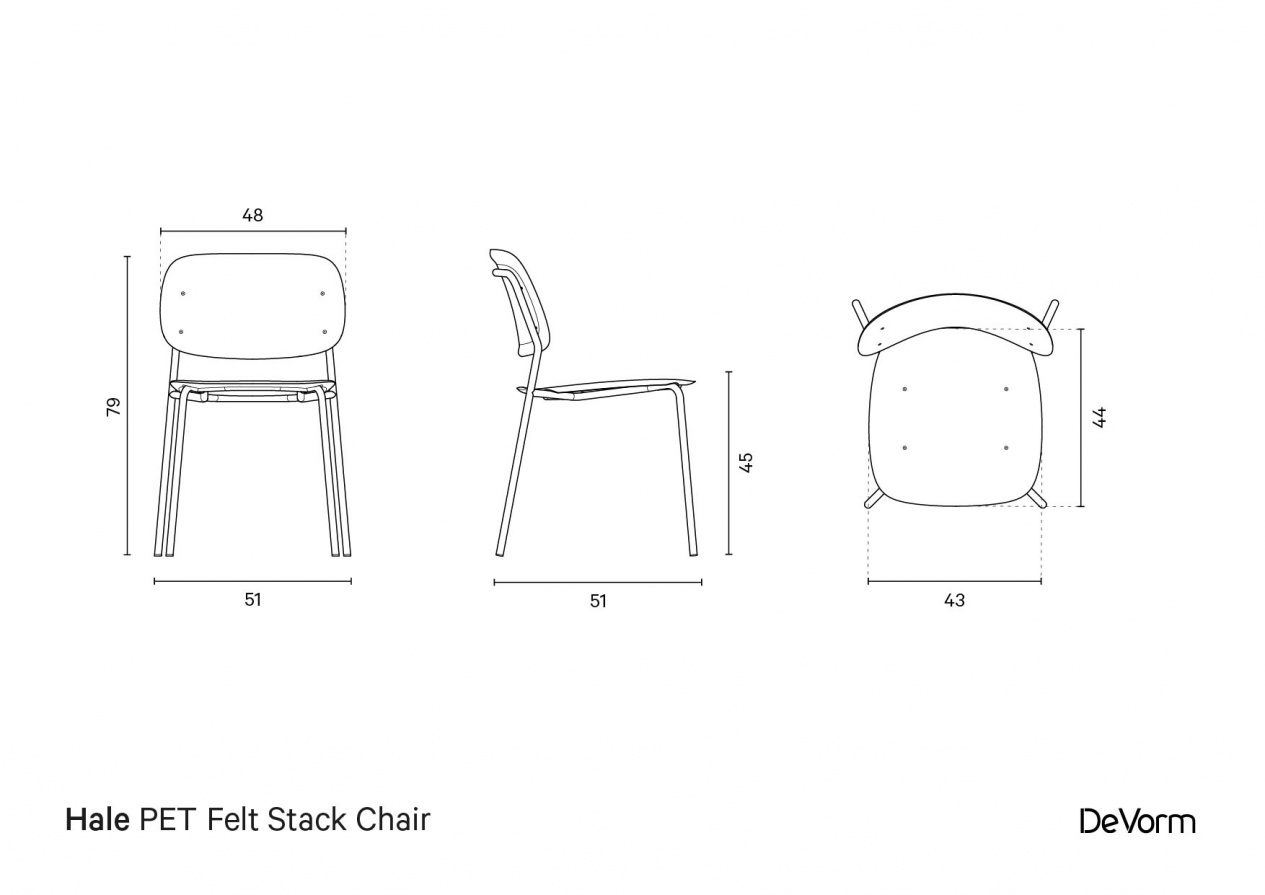 Hale-Stuhl | Vorschau der technischen Zeichnung