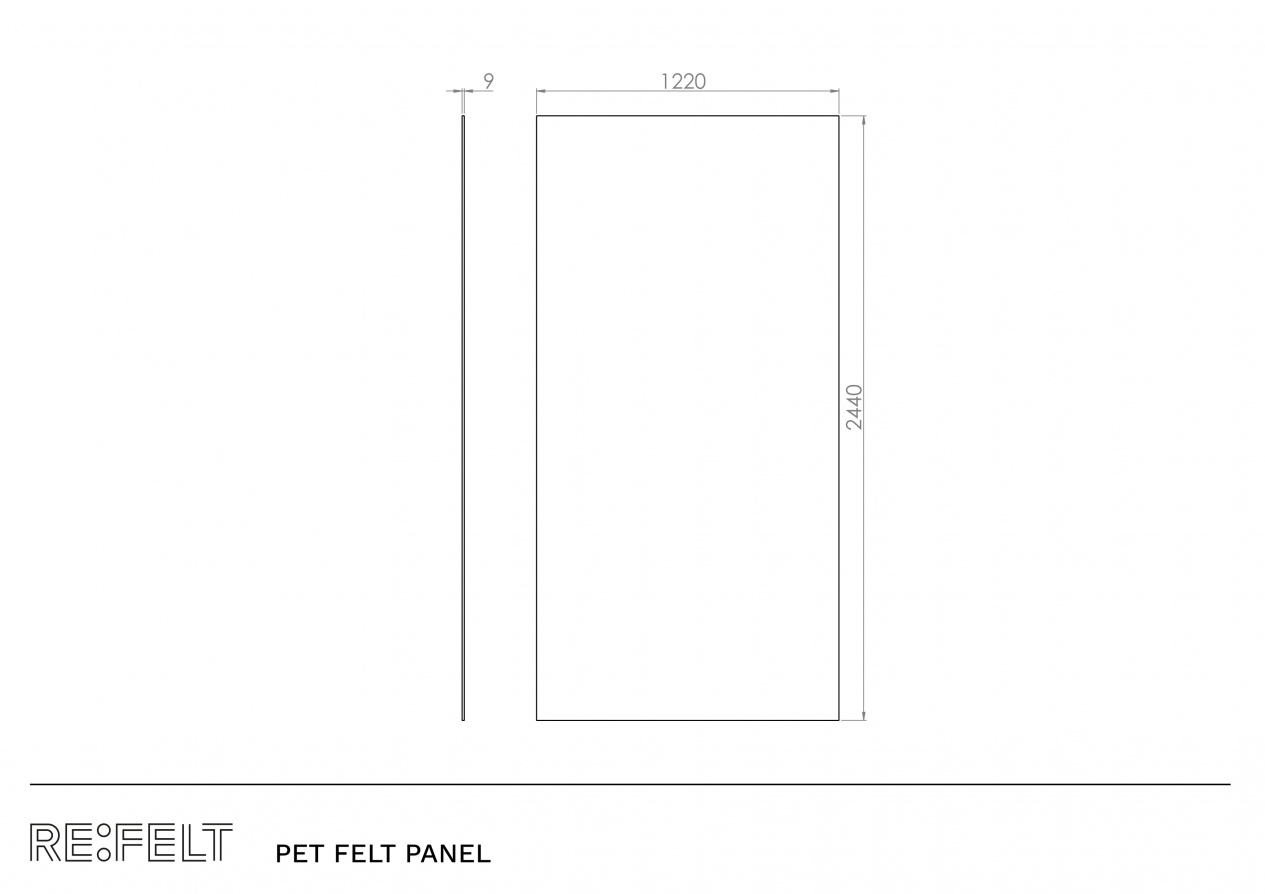 PET Felt Panel | Technical Drawing preview