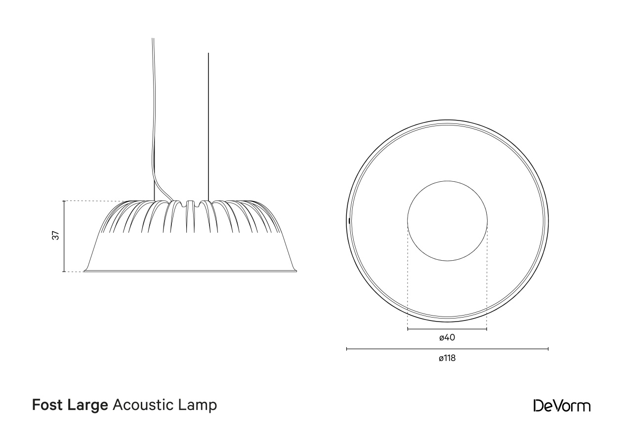 Fost Large Lamp | Technical drawing  preview