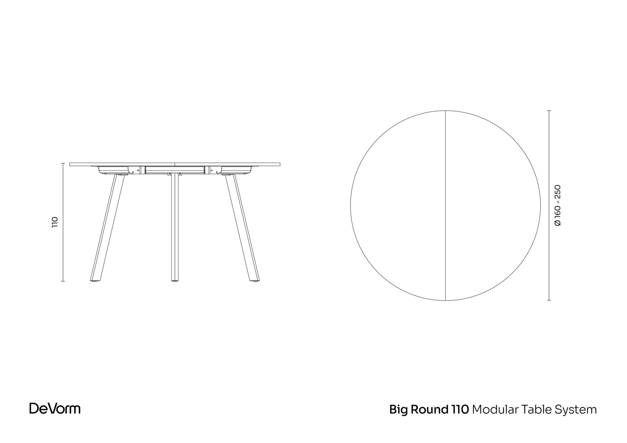 Big Round 110 | Technical drawing preview