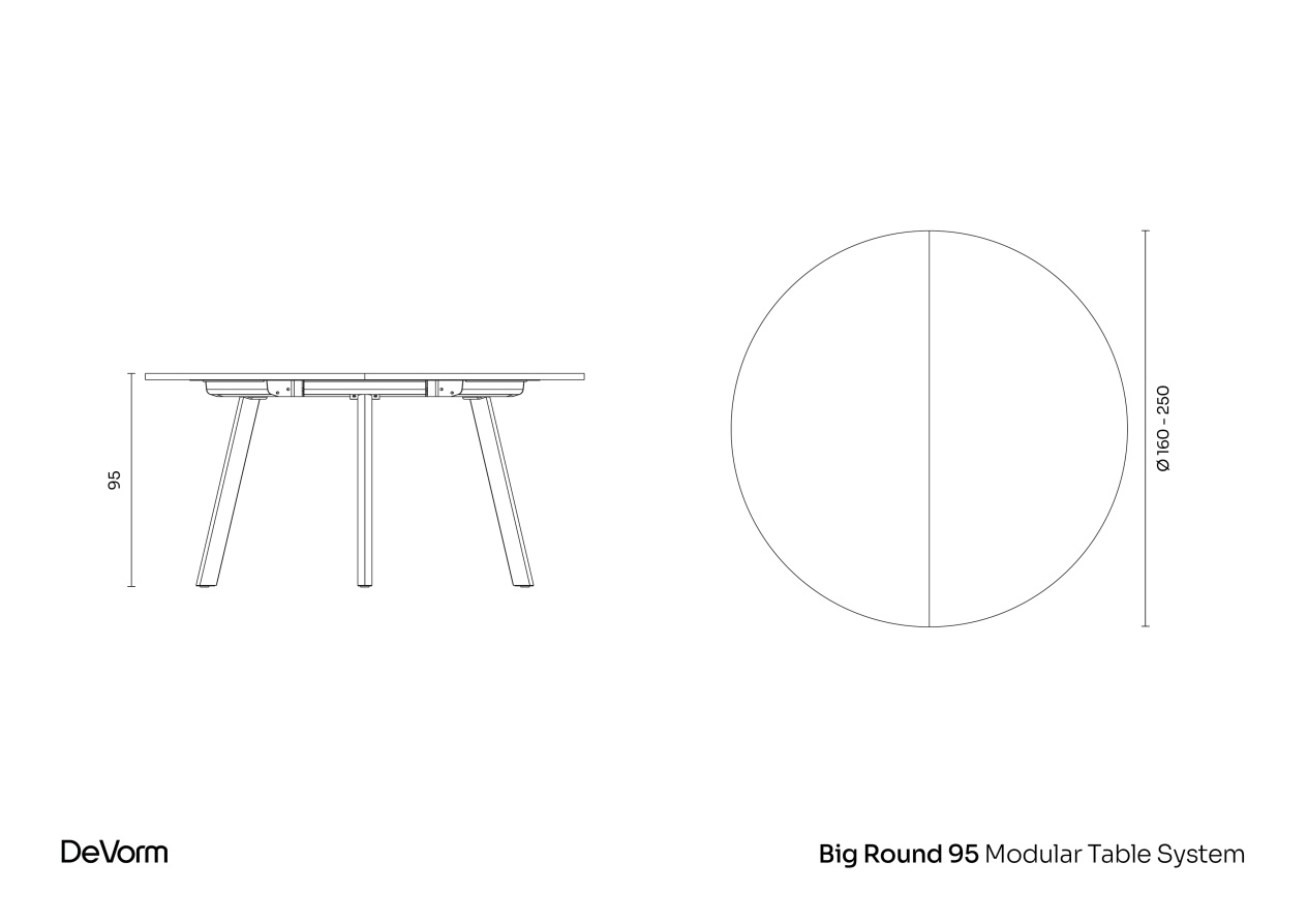 Big Round 95 | Technical drawing preview